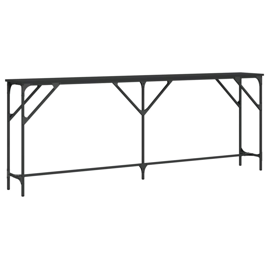 vidaXL Τραπέζι Κονσόλα Μαύρο 200x29x75 εκ. Επεξεργασμένο Ξύλο