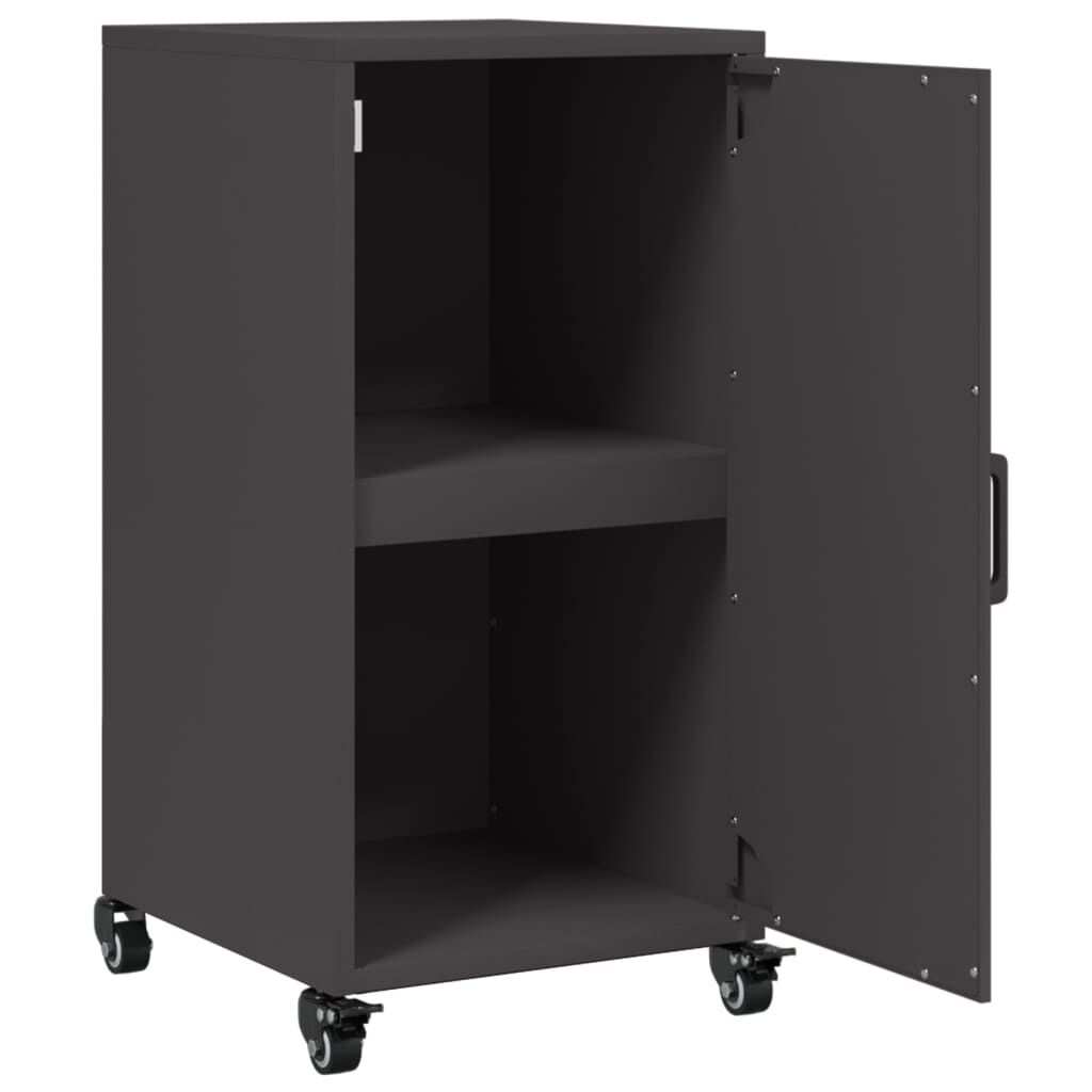 vidaXL Ντουλάπι Μαύρο 36x39x72 εκ. από Ατσάλι