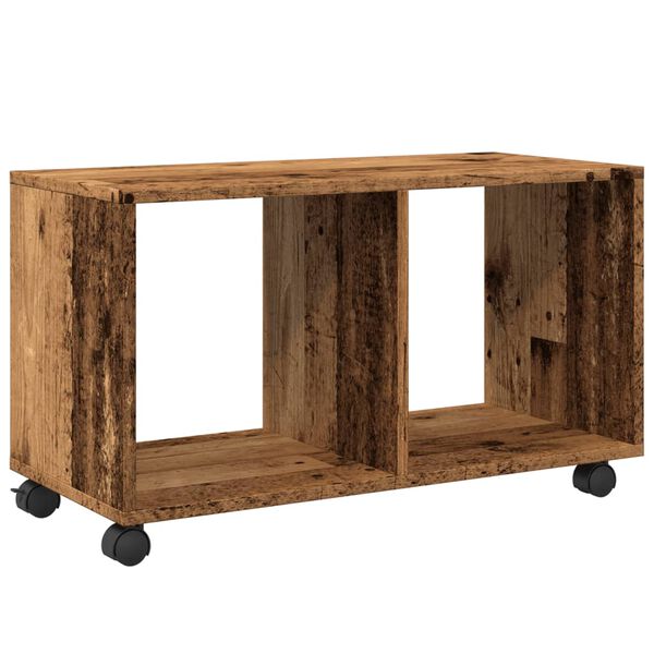 vidaXL Ντουλάπι Τροχήλατο Όψη Παλαιού Ξύλου 72x33x42,5 εκ. Επεξ. Ξύλο