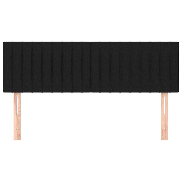 vidaXL Κεφαλάρια Κρεβατιού 2 τεμ. Μαύρα 72x5x78/88 εκ. Υφασμάτινα