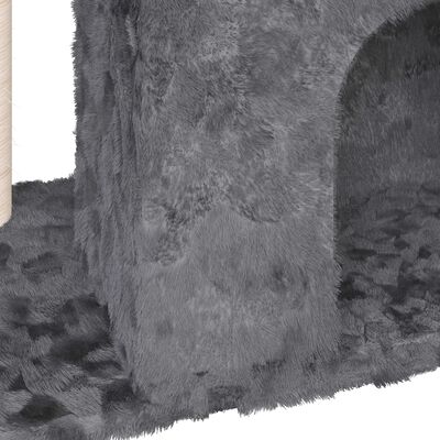 vidaXL Γατόδεντρο Σκούρο Γκρι 51 εκ. με Στύλους Ξυσίματος από Σιζάλ