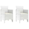 vidaXL Σέτ φαγητού για κήπο 3 pcs Λευκό Rattan Polt
