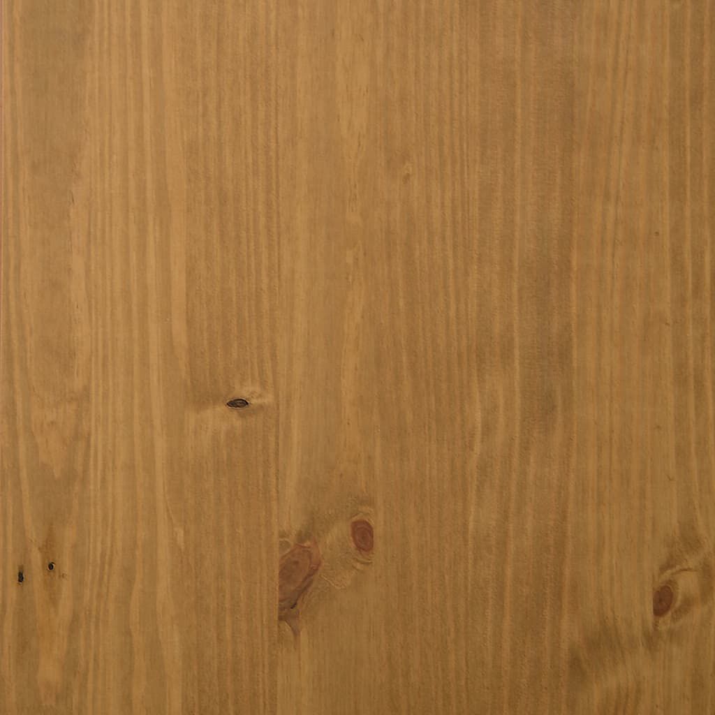 vidaXL Έπιπλο Τηλεόρασης FLAM 158x40x50 εκ. Μασίφ Πεύκο Γυάλινη Πόρτα