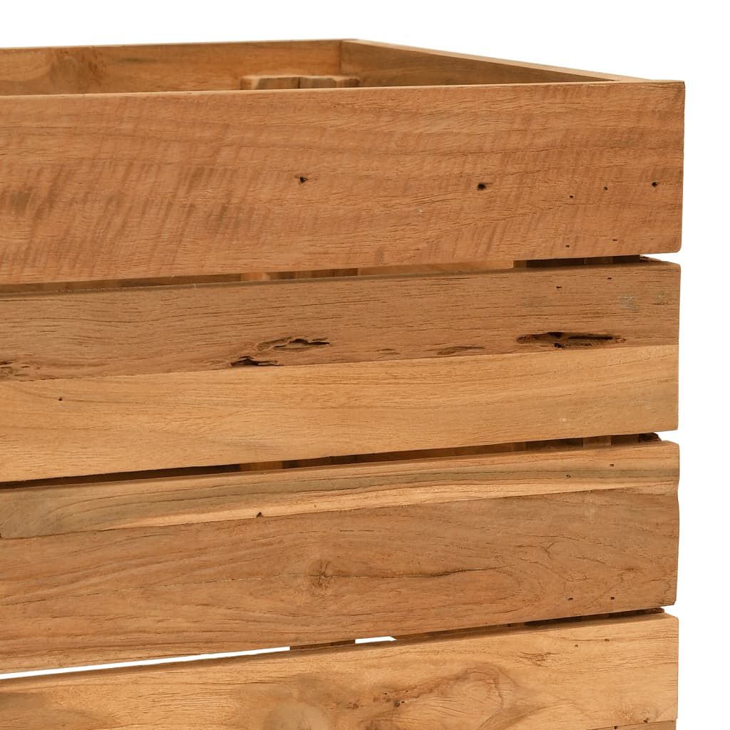 vidaXL Ζαρντινιέρα Υπερυψωμένη 50x40x38 εκ. Ανακυκλ. Ξύλο Teak/Ατσάλι