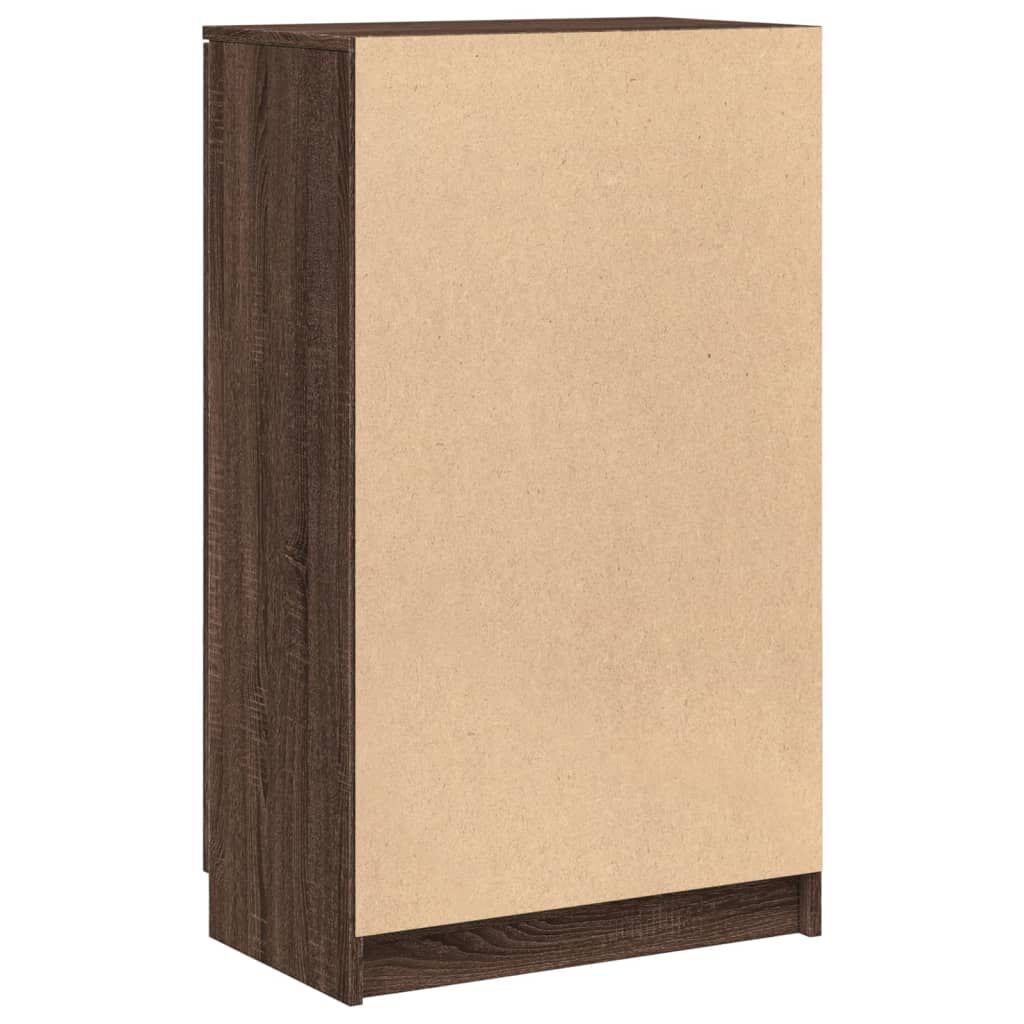 vidaXL Παπουτσοθήκη Καφέ Δρυς 59x35x100 εκ. από Επεξεργασμένο Ξύλο
