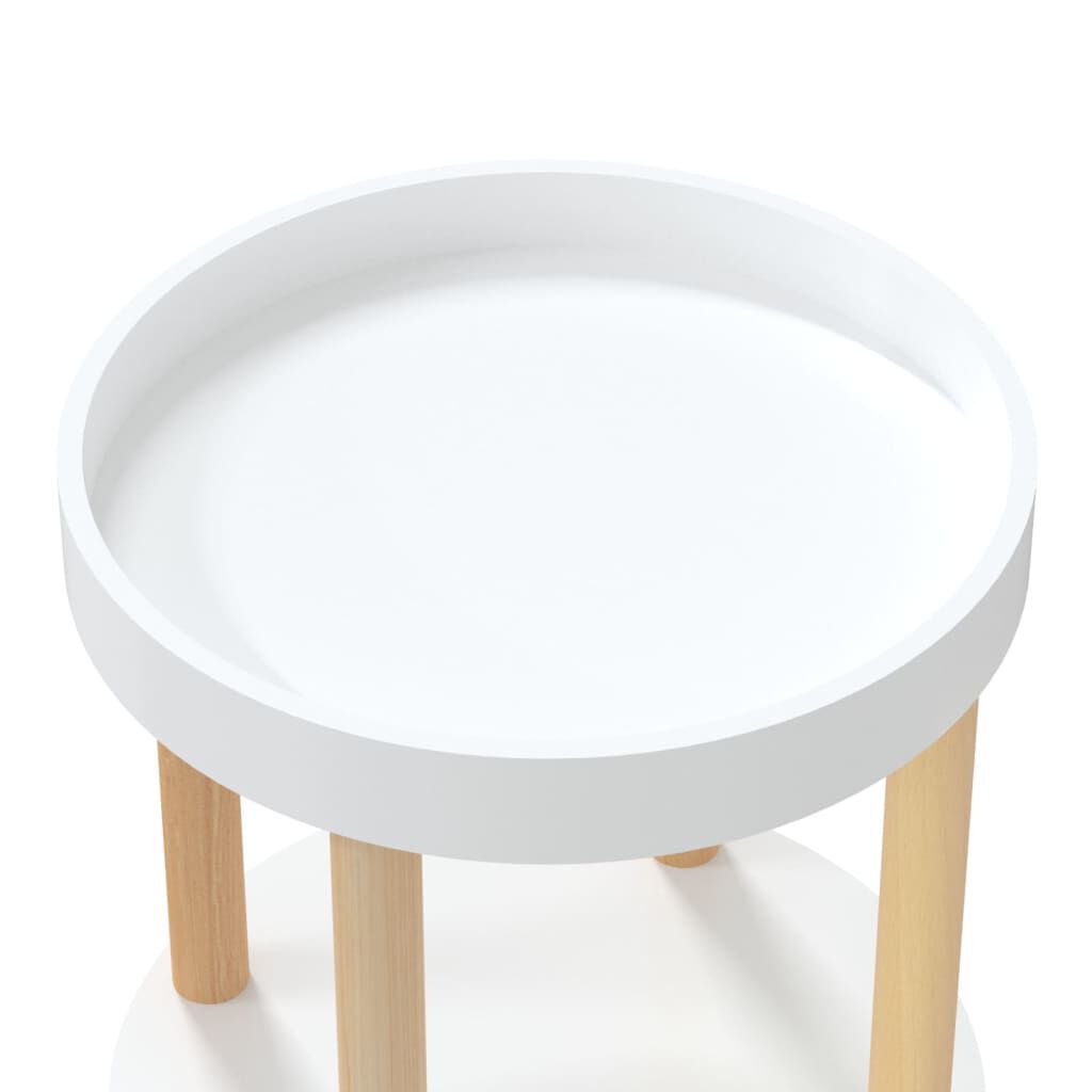 vidaXL Τρόλεϊ 3 Επιπέδων Λευκό 38 x 38 x 82 εκ. Επεξ. Ξύλο/Μασίφ Πεύκο