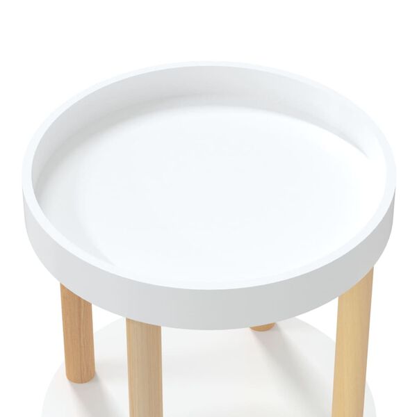 vidaXL Τρόλεϊ 3 Επιπέδων Λευκό 38 x 38 x 82 εκ. Επεξ. Ξύλο/Μασίφ Πεύκο