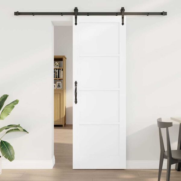 vidaXL Συρόμενη Πόρτα ORKDAL Λευκό 73.5 x 211 εκ Μασίφ ξύλο πεύκου