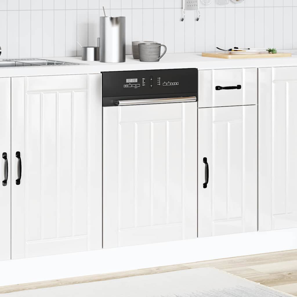 vidaXL Πίνακας πλυντηρίου πιάτων "Lucca" High Gloss White