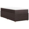 vidaXL Κρεβάτι Boxspring με Στρώμα Σκούρο Καφέ 80x200 εκ. Υφασμάτινο