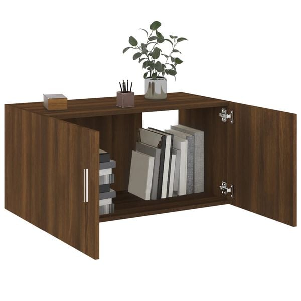 vidaXL Ντουλάπι Τοίχου Καφέ Δρυς 80x39x40 εκ. Επεξεργασμένο Ξύλο