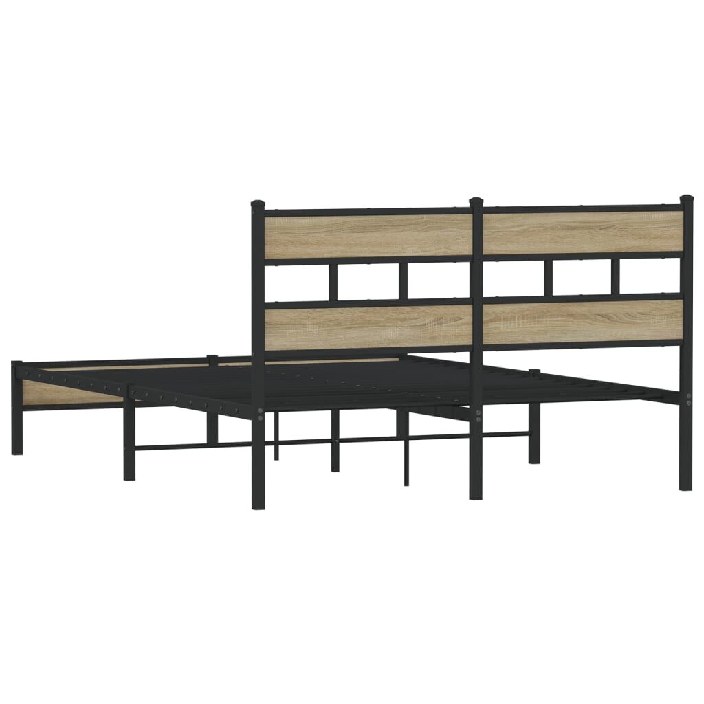vidaXL Πλαίσιο Κρεβατιού Χωρ. Στρώμα Sonoma Δρυς 150x200εκ. Επ. Ξύλο