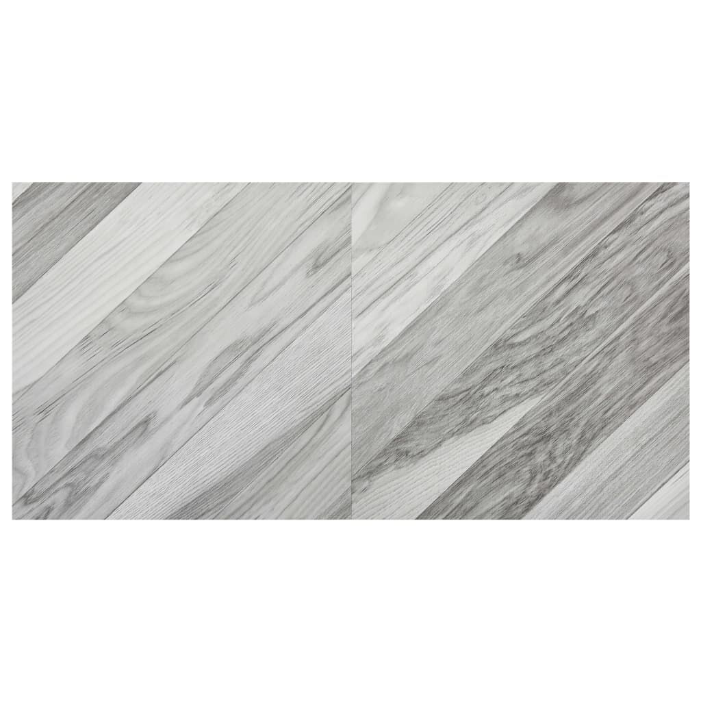 vidaXL Δάπεδο Αυτοκόλλητο Ριγέ Γκρι 55 τεμ. 5,11 μ² από PVC