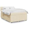 vidaXL &Kappa;&rho;&epsilon;&beta;ά&tau;&iota; Boxspring &mu;&epsilon; &Sigma;&tau;&rho;ώ&mu;&alpha; &Kappa;&rho;&epsilon;&mu; 140x190 &epsilon;&kappa;. &Upsilon;&phi;&alpha;&sigma;&mu;ά&tau;&iota;&nu;&omicron;