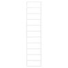 vidaXL Βάση για Πετσέτες Επιτοίχια Λευκή 24 x 12 x 96 εκ. Ατσάλινη