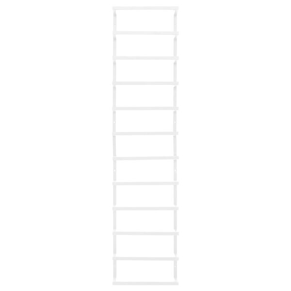 vidaXL Βάση για Πετσέτες Επιτοίχια Λευκή 24 x 12 x 96 εκ. Ατσάλινη