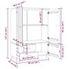 vidaXL Ντουλάπα HAMAR Λευκή 99 x 45 x 137εκ. από Μασίφ Ξύλο Πεύκου