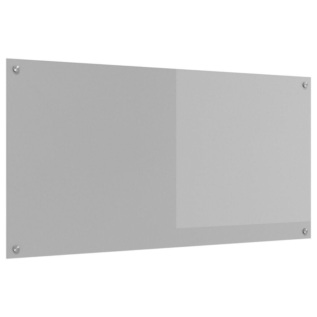 vidaXL Κουζίνα Πίσω Σπαστήρ Ανοιχτό Γκρι 120x60x0,6 εκ. Θερμοκρατημένο Γυαλί