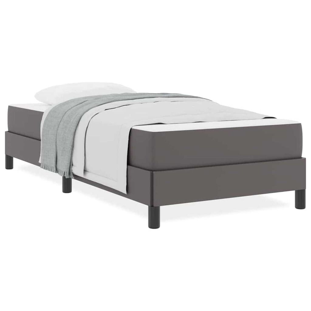 vidaXL Κρεβάτι Άλλο Γκρι 100 x 200 cm Τεχνητό δέρμα