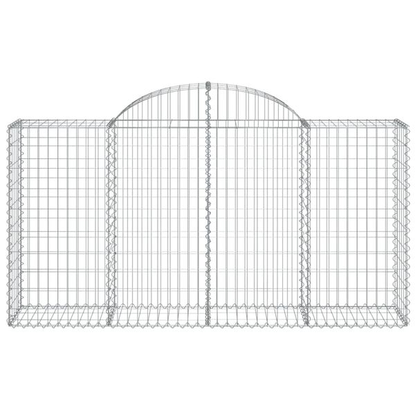 vidaXL Συρματοκιβώτια Τοξωτά 10 τεμ. 200x50x100/120 εκ. Γαλβαν. Ατσάλι