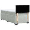 vidaXL Κρεβάτι Boxspring με Στρώμα Ανοιχτό Γκρι 90x190 εκ. Βελούδινο