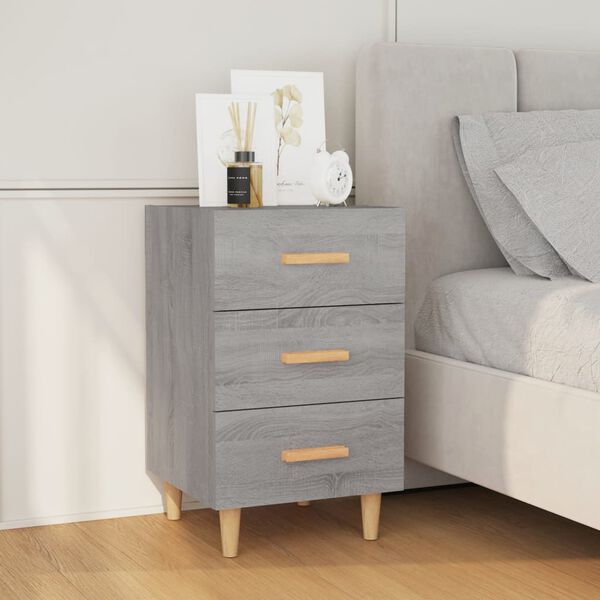 vidaXL Κομοδίνο Γκρι Sonoma 40 x 40 x 66 εκ. από Επεξεργασμένο Ξύλο