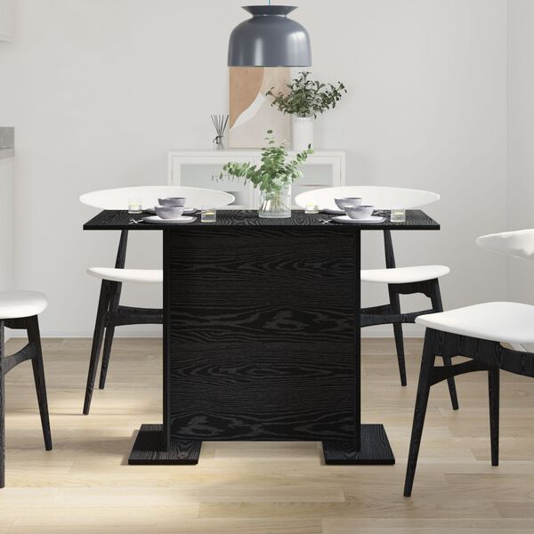 vidaXL Τραπέζι Τραπεζαρίας Μαύρη Δρυς 110x60x75 εκ Επεξεργασμένο Ξύλο