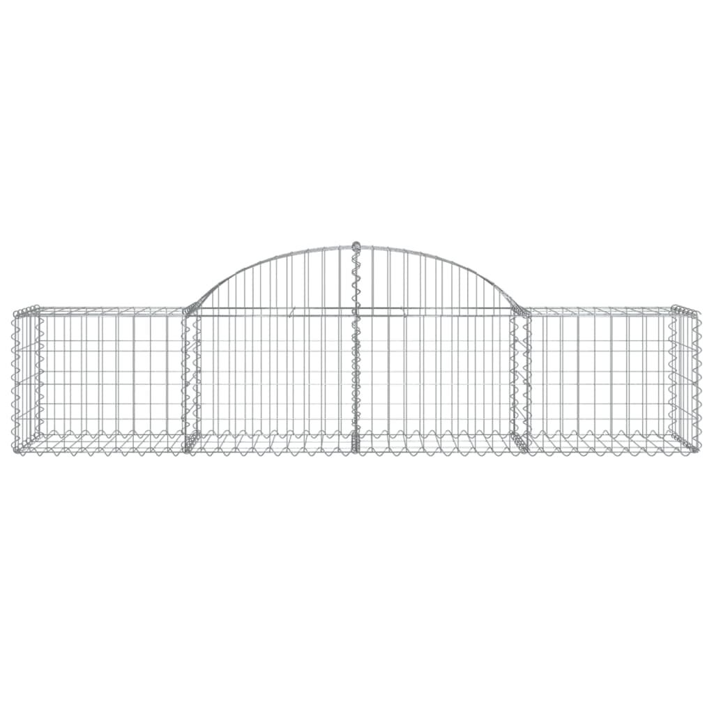 vidaXL Συρματοκιβώτια Τοξωτά 18 τεμ. 200x50x40/60 εκ. Γαλβαν. Ατσάλι