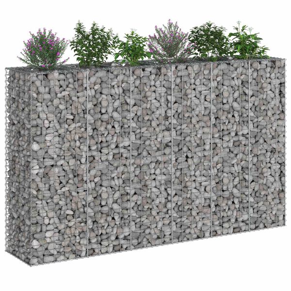 vidaXL &Alpha;&nu;&alpha;&sigma;&eta;&kappa;&omega;&mu;έ&nu;&omicron; &kappa;&rho;&epsilon;&beta;ά&tau;&iota; gabion 3 pcs &Alpha;&sigma;&eta;&mu;ί 250 x 50 x 150 &epsilon;&kappa;