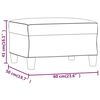 vidaXL Υποπόδιο Κρεμ 60x50x41 εκ. Υφασμάτινο