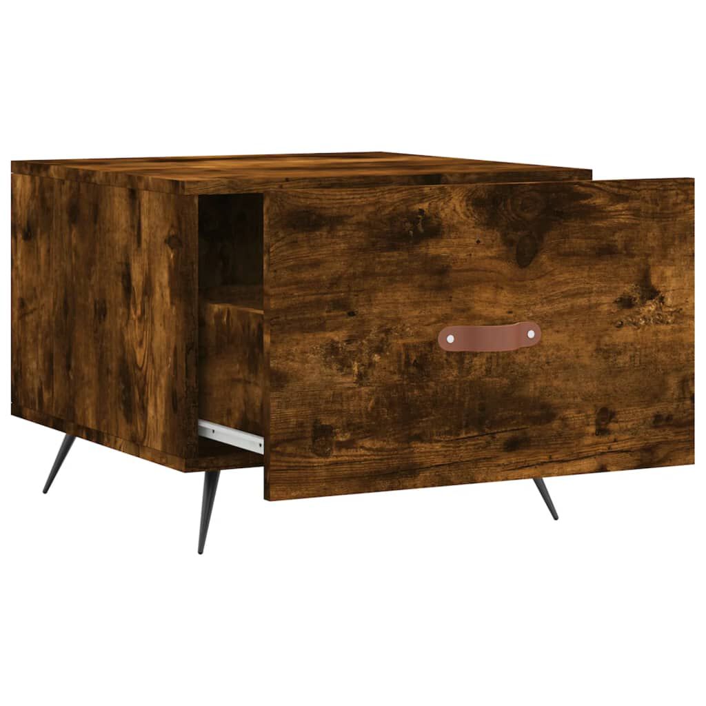 vidaXL Τραπεζάκια Σαλονιού 2 τεμ Καπνιστή Oak 50x50x40 εκ Επεξ. Ξύλο