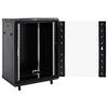 vidaXL Καμπίνα Δικτύου 15U 19" IP20 Μαύρη 60x45x86 εκ.