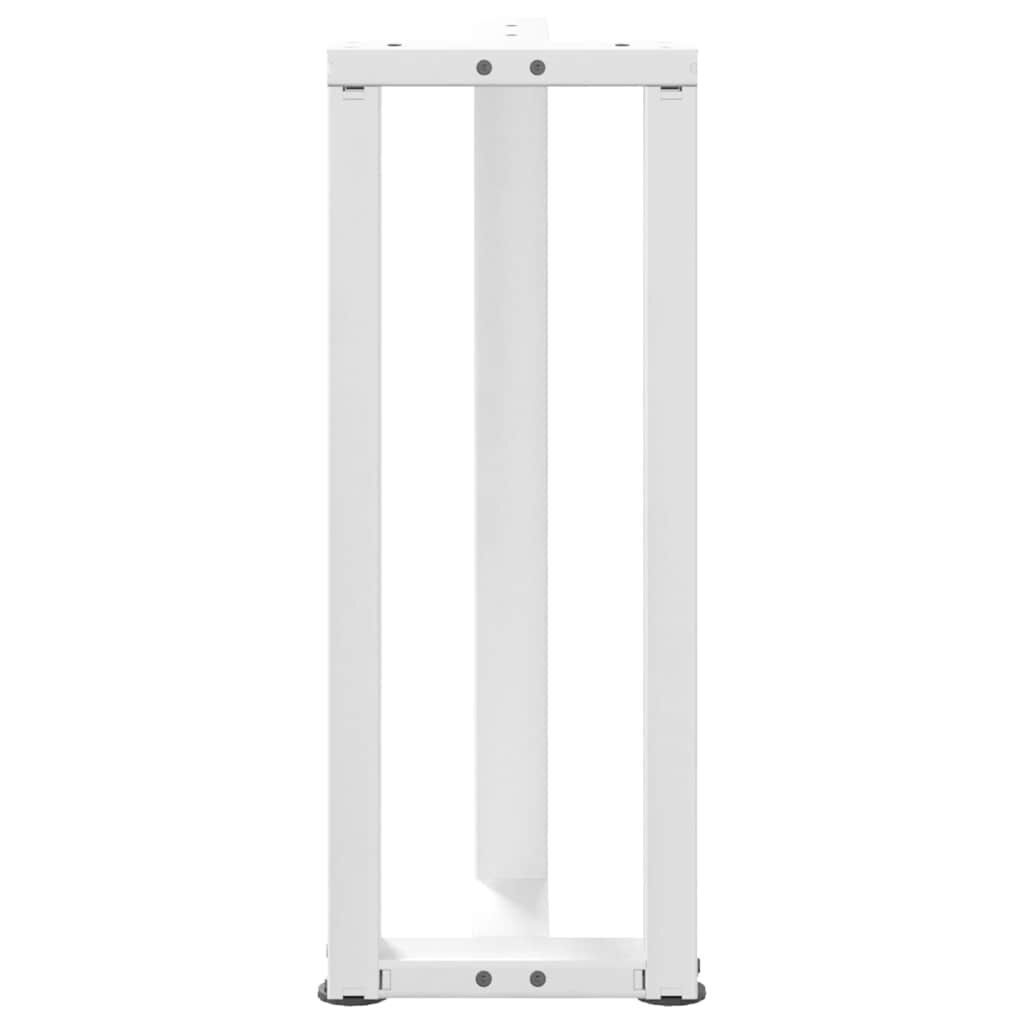 vidaXL Πόδια Κονσόλας σε Σχήμα Τ, 2 τεμ. Λευκά 25x28x(72-73) εκ. Ατσάλι