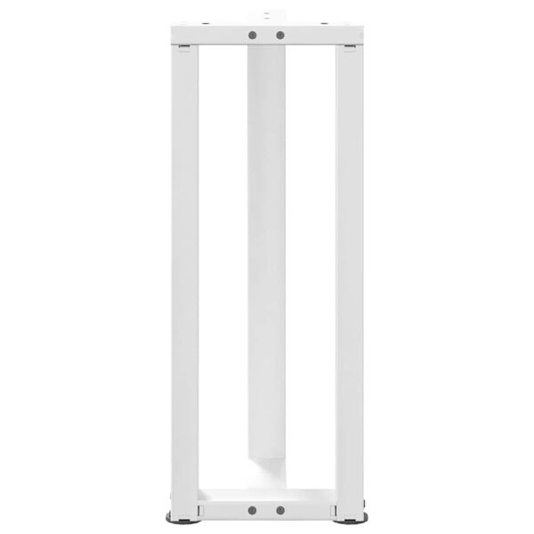 vidaXL Πόδια Κονσόλας σε Σχήμα Τ, 2 τεμ. Λευκά 25x28x(72-73) εκ. Ατσάλι