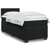 vidaXL Κρεβάτι Boxspring με Στρώμα Μαύρο 100x200 εκ. Βελούδινο