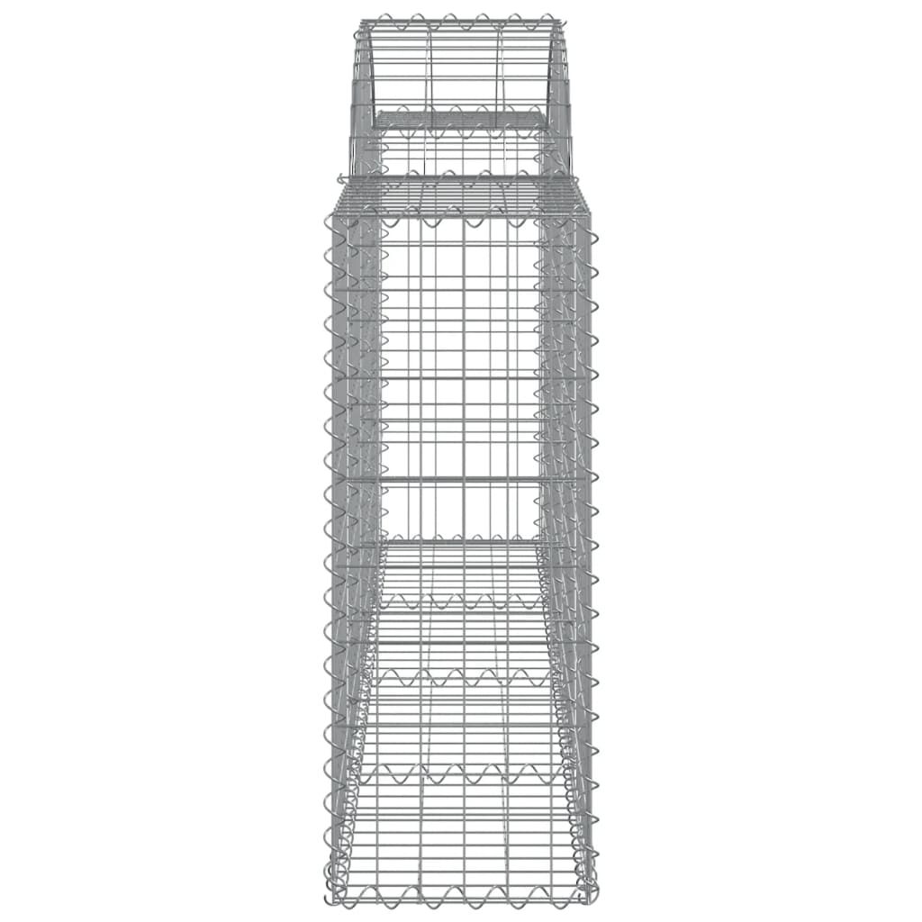 vidaXL Συρματοκιβώτια Τοξωτά 14 τεμ. 200x30x80/100 εκ. Γαλβαν. Ατσάλι