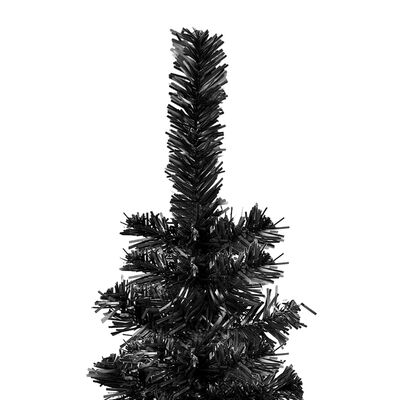 vidaXL Χριστουγεν Δέντρο Προφωτισμένο Slim Μαύρο 120εκ