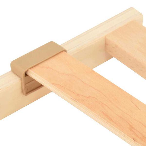 vidaXL Βάση κρεβατιού με λάμες Καφέ 80 x 190 cm Στερεό Ξύλο Μηλιάς