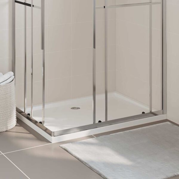 vidaXL Βάση Ντουζιέρας Ορθογώνια Λευκή 80 x 110 εκ. από ABS