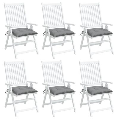 vidaXL Μαξιλάρια Καρέκλας 6 τεμ. Γκρι 50 x 50 x 7 εκ. Υφασμάτινα