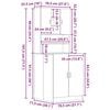 vidaXL Ντουλάπι πλυντηρίου 2 pcs Μαύρη δρυς 70.5 x 71.5 x 181.5 εκ
