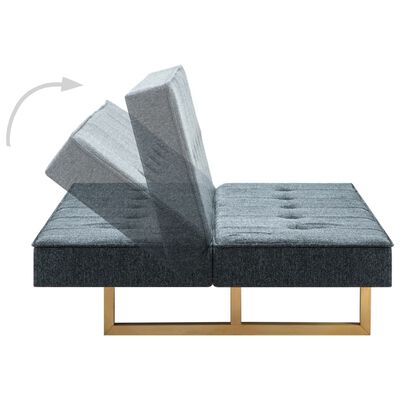 vidaXL Καναπές - Κρεβάτι Σκούρο Γκρι Υφασμάτινος
