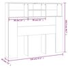 vidaXL Κεφαλάρι Με Αποθηκευτικό Χώρο Γκρι Sonoma 120x19x103,5 εκ.