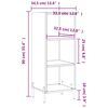 vidaXL Ντουλάπι Μαύρο 34,5x32,5x90 εκ. Επεξεργασμένο Ξύλο