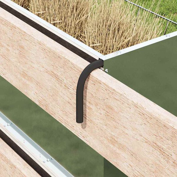 vidaXL Φαγητό για Ξηρά Χόρτα Ασημί 71 x 33 x 70 εκ