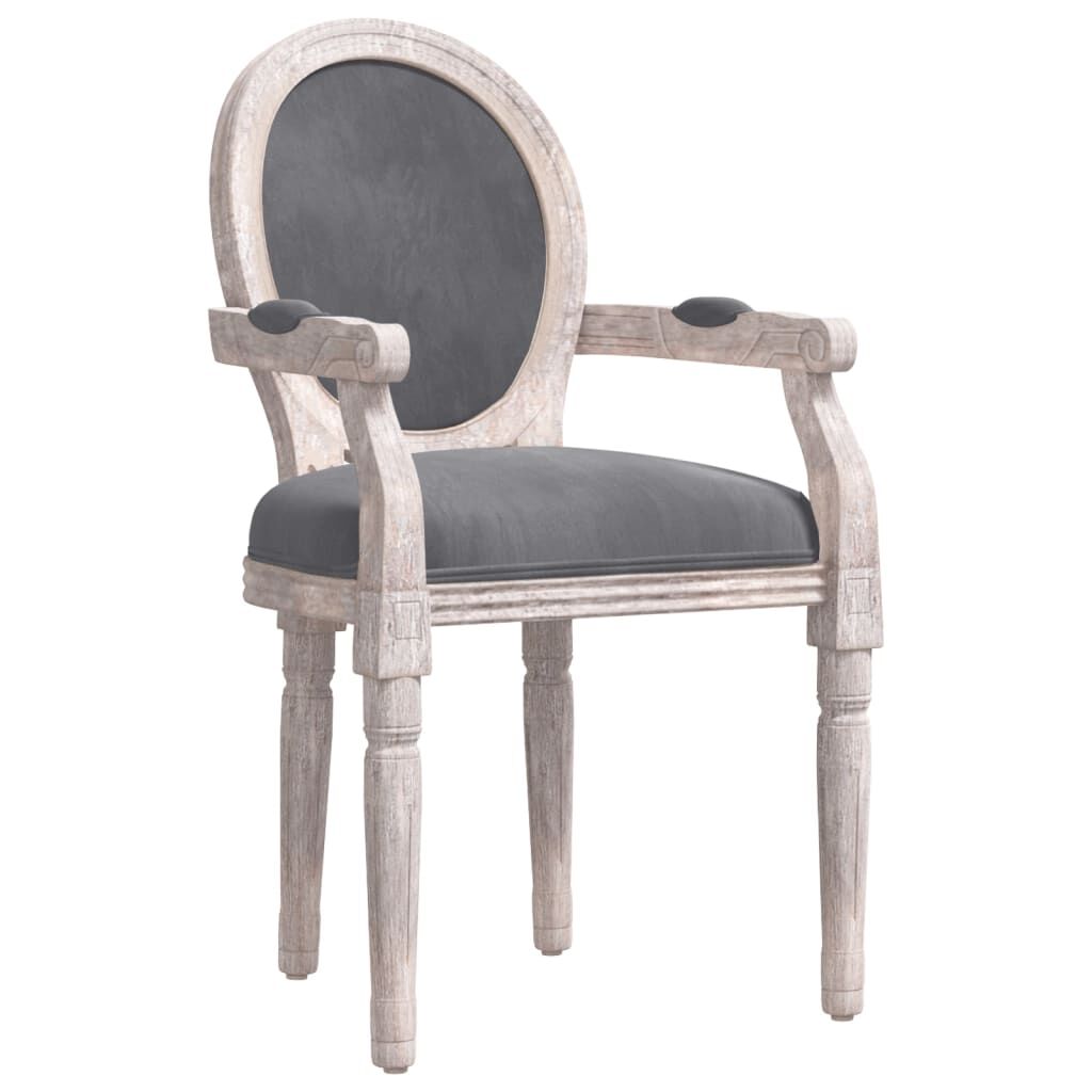 vidaXL Καρέκλα Τραπεζαρίας Σκούρο Γκρι 54 x 56 x 96,5 εκ. Βελούδινη