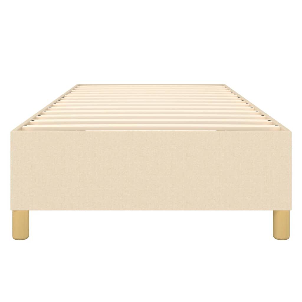 vidaXL Πλαίσιο κρεβατιού χωρίς στρώμα Κρέμα 80x200 cm Ύφασμα