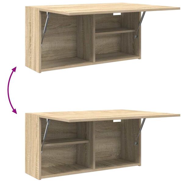 vidaXL Ντουλάπι τοίχου μπάνιου Sonoma Oak 80x25x40 cm