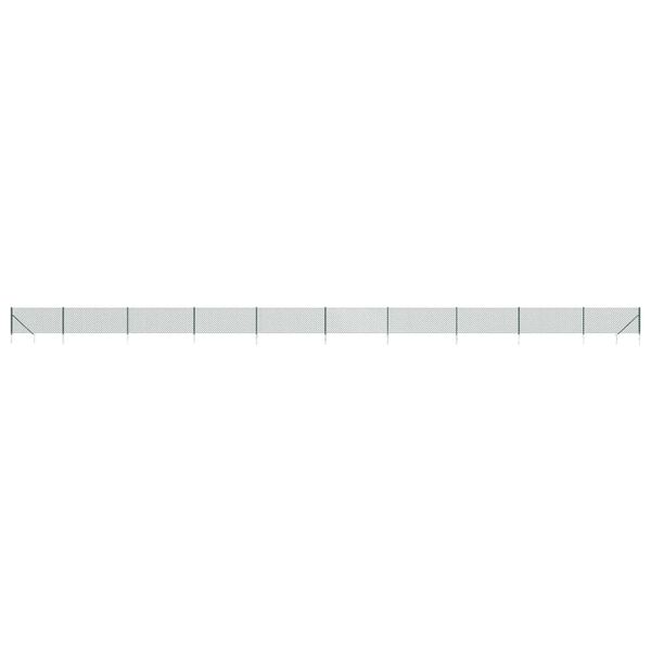 vidaXL Συρματόπλεγμα Περίφραξης Πράσινο 0,8 x 25 μ. με Καρφωτές Βάσεις