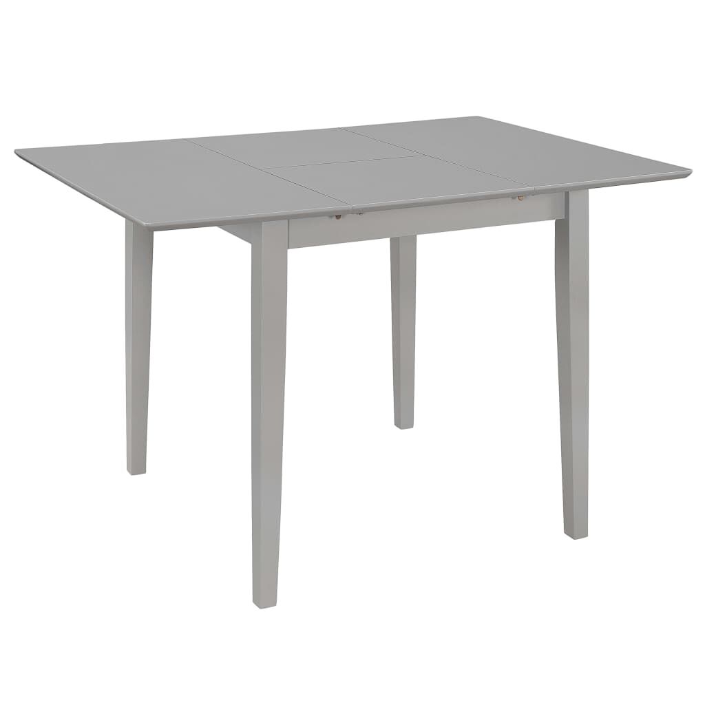 vidaXL Τραπεζαρία Επεκτεινόμενη Γκρι (80-120) x 80 x 74 εκ. από MDF